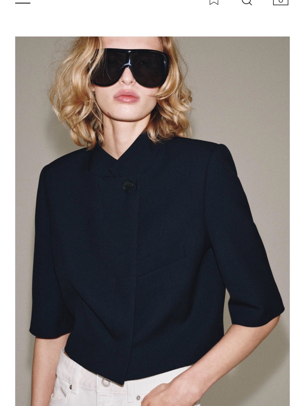 Zara Cropped Black Blazer